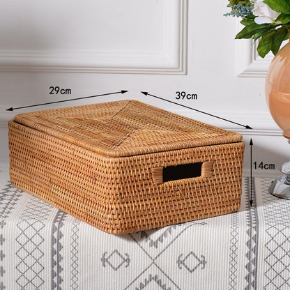 Handybabad Vietnamese-Style Woven Storage Basket with Lid product view 2