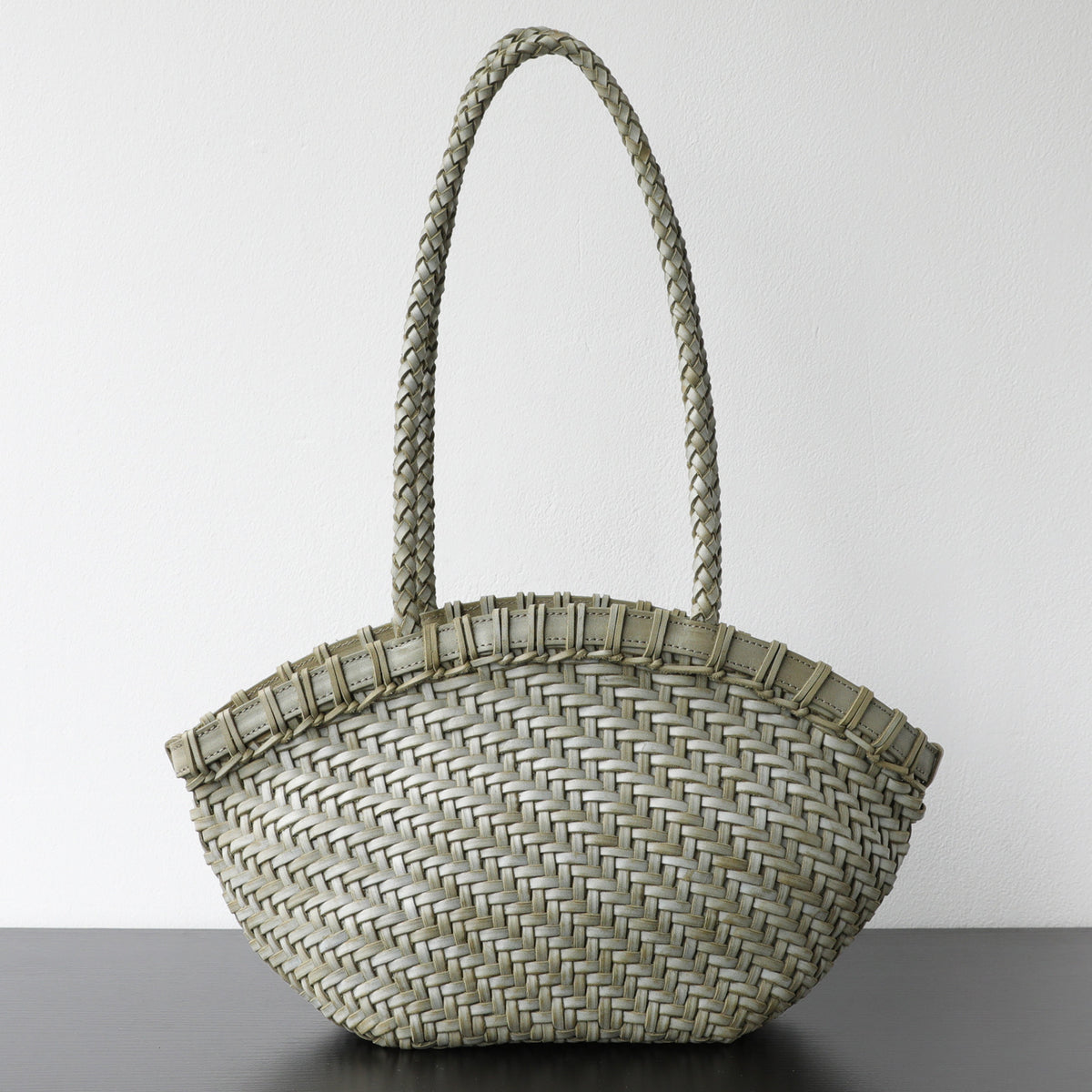 Handybabad Woven-Texture Shoulder Tote with Waxed-Look Finish product view 2