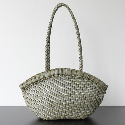Handybabad Woven-Texture Shoulder Tote with Waxed-Look Finish product view 2