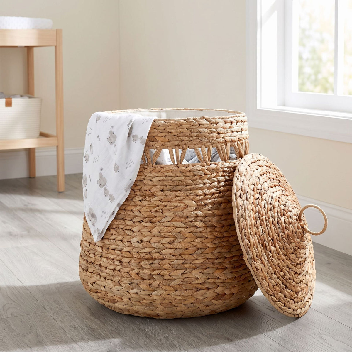 Handybabad Japanese-Style Woven Storage Basket with Lid product view 3