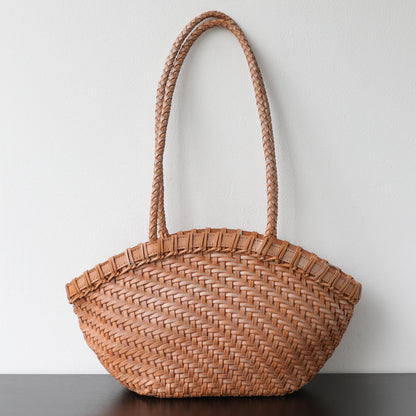 Handybabad Woven-Texture Shoulder Tote with Waxed-Look Finish product view 3