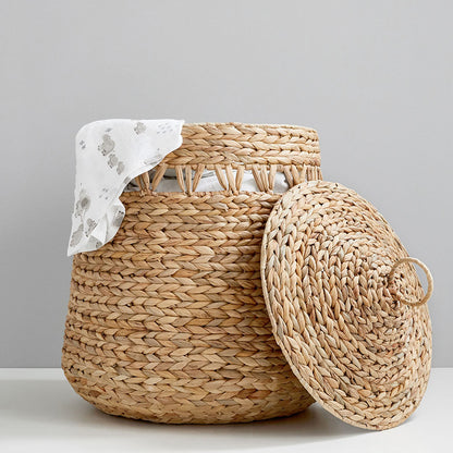 Handybabad Japanese-Style Woven Storage Basket with Lid product view 2